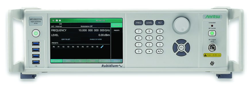 Anritsu vous présente Rubidium™, sa nouvelle famille de générateurs de signaux, leader du marché en matière de pureté spectrale et de stabilité en fréquence